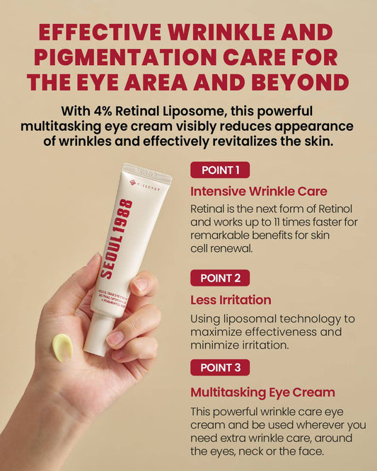 KSECRET Seoul 1988 Eye Cream: Retinal Liposome 4% + Fermented Bean 30mL_Skinessential